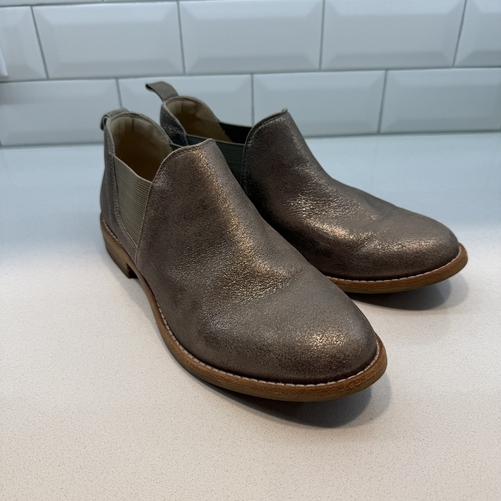 clarks artisan womens shoes 9, Edenvale Page Chelsea Ankle Bootie Pewter Leather